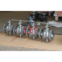 Flanged Soft Sealing Ball Valve with Worm Gear